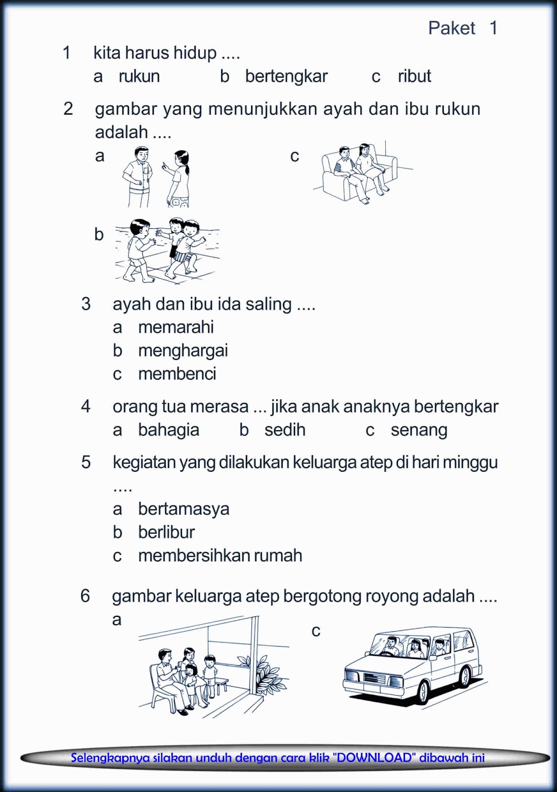 Soal Pkn Kelas 1 Sd Semester 1 Kurikulum 2013 Dalchaebi