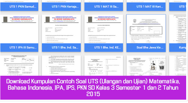 KisiKisi Soal Uas Sd Kelas 6 2013 ggetawards - Soal Soal Matematika