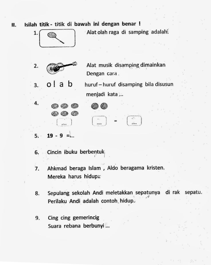Soal UAS Kelas 1 Semester 1 Tema 2 Kegemaranku Matematika kelas 4