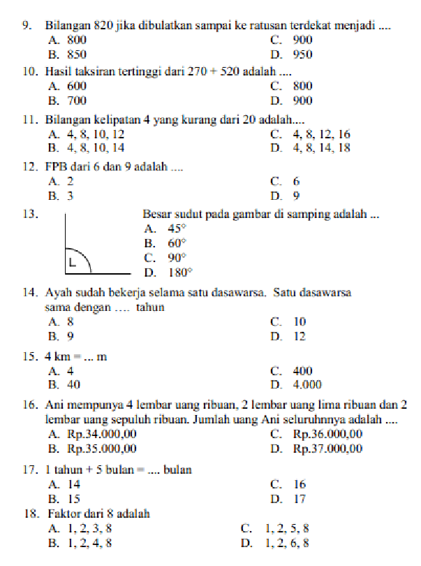 Soal Ulangan Semester 2 Kelas 4 - Radar Guru Soal Ulangan Semester 2 Kelas 4 - Radar Guru