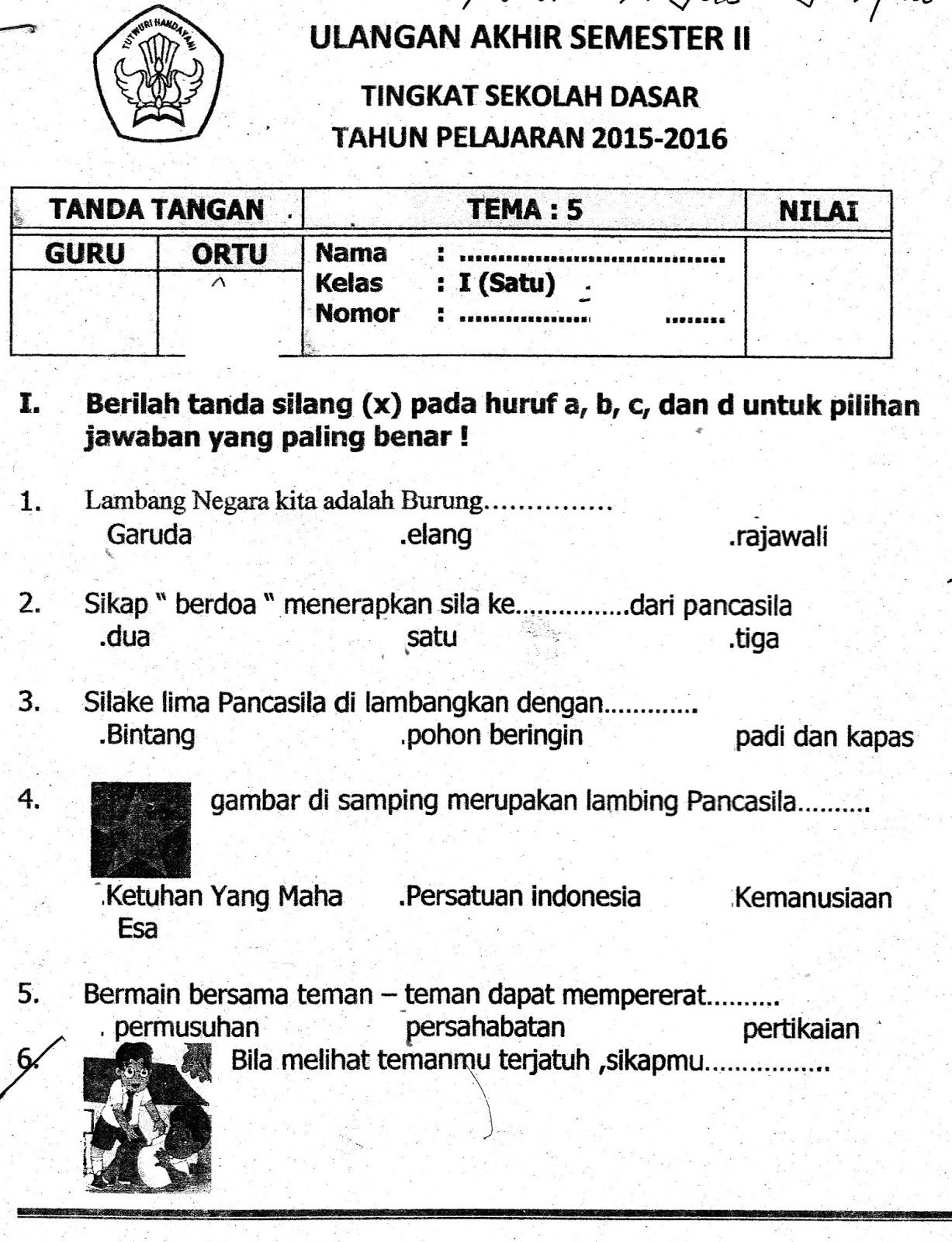 Detail Contoh Soal Tema 5 Kelas 1 Koleksi Nomer 13 Detail Contoh Soal Tema 5 Kelas 1 Koleksi Nomer 13