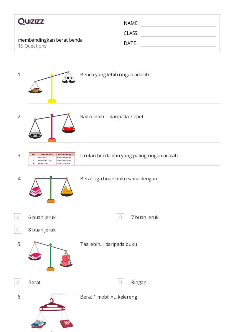 Contoh Soal Menghitung Berat Benda Kelas 1 Tematik: 5 Trik Ternyata Anak Langsung Paham Tanpa Bingung