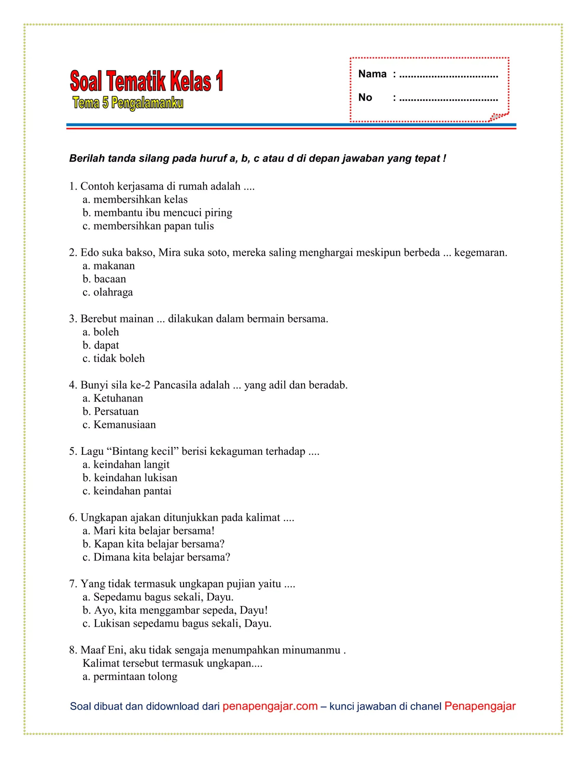 Rahasia Contoh soal tema 5 subtema 4 kelas 1 Bikin Anak Cepat Paham, Simak 5 Tips Praktis