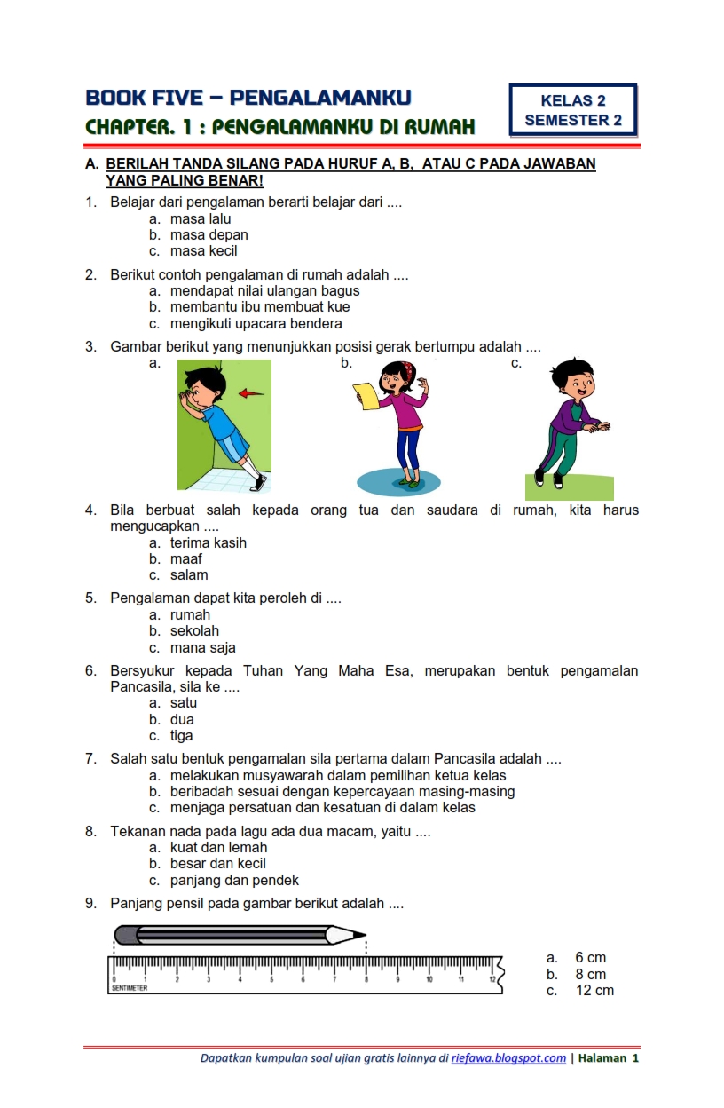 Ternyata Ini Contoh Soal Tema 5 Subtema 1 Kelas 2 yang Sering Muncul, Wajib Dipelajari Sebelum Ulangan