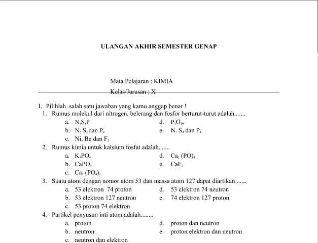 7 Rahasia contoh soal kimia kelas xii semester 1 yang Wajib Tahu Sebelum Ujian Akhir 7 Rahasia contoh soal kimia kelas xii semester 1 yang Wajib Tahu Sebelum Ujian Akhir