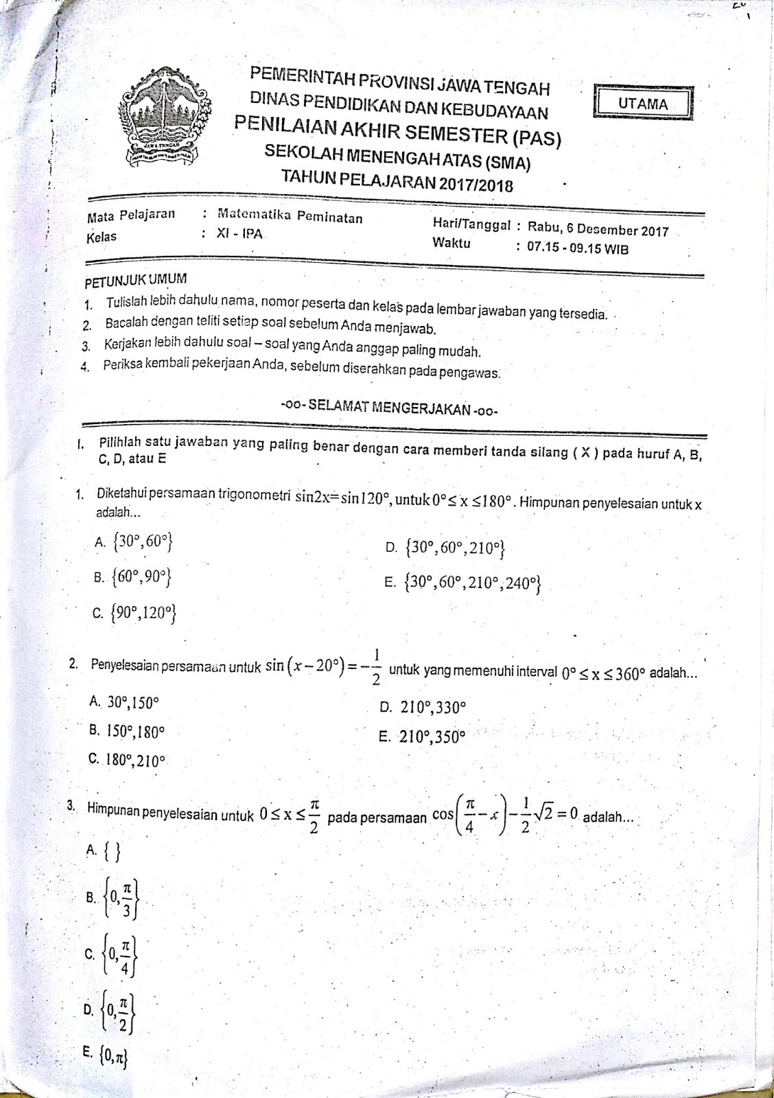 Bocoran Rahasia Lulus Ujian Melalui Contoh Soal Matematika Kelas 11 Semester 2 Terbaru