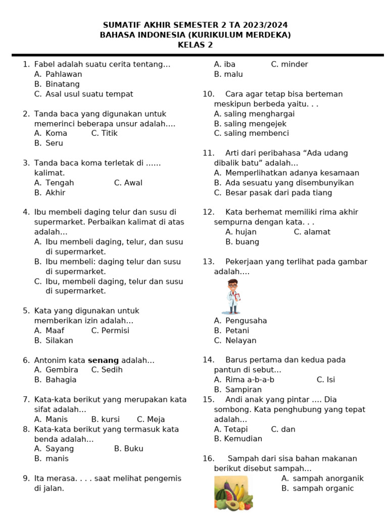 Rahasia Cepat Pintar Kerjakan Soal Kelas 2 SD Semester 2 Agar Nilai Raport Melonjak