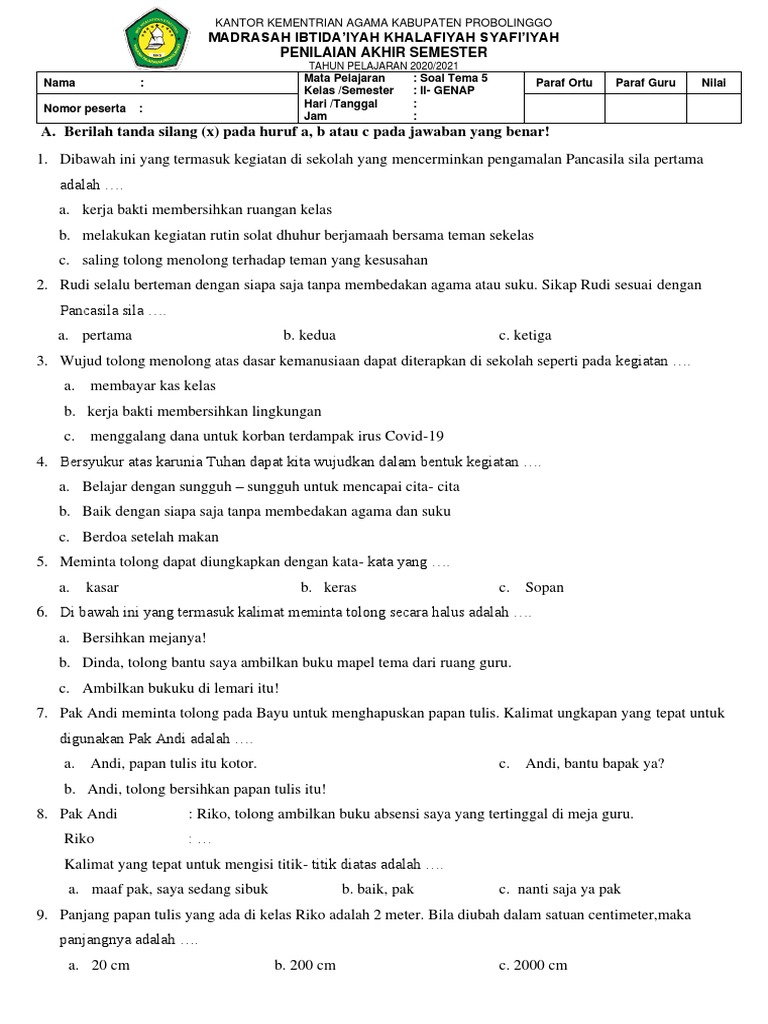 Rahasia Menjawab soal kelas 2 tema 5 dengan Cepat dan Tepat Agar Nilai Sempurna