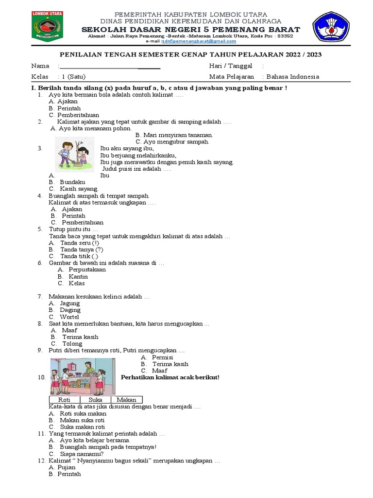 Rahasia Sukses Belajar Lewat Kumpulan Soal Bahasa Indonesia Semester 2 Kelas 1 Terbaru Rahasia Sukses Belajar Lewat Kumpulan Soal Bahasa Indonesia Semester 2 Kelas 1 Terbaru