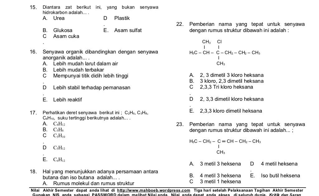 Wajib Tahu Rahasia Skor Tinggi Lewat Soal Kimia Kelas 11 Semester 2 dan Pembahasannya